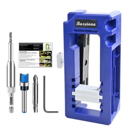 Door Hinge Jig, Door Hinge Mortiser for Router, Length 3” to 5” and Thickness 1/4” or 5/8” Hinges (Blue)