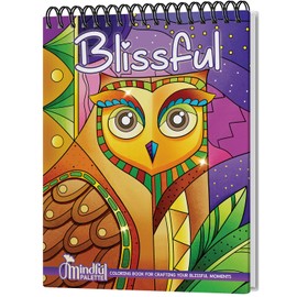 Mindful Palette Spiral Bound Adult Coloring Book – 30 Stress Relief Cute Animal Designs, Thick Paper, for Markers - Coloring Books for Adults Relaxation, Relaxation Gifts for Women