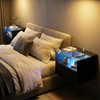 Arbuxzuy Floating Nightstand Set of 2 with Charging Station and