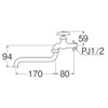 SANEI JA10E-13 [Kelep Built-in Eco Faucet] Nominal 13 Pipe Length