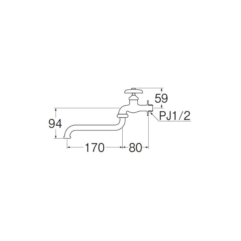 SANEI JA10E-13 [Kelep Built-in Eco Faucet] Nominal 13 Pipe Length