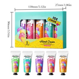 Set De Crema Hidratante Para Manos Con Helado De 5 Piezas Hand Cr Multicolour