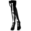 Skeleteen Skeleton Thigh High Socks - Goth Costume Bone Over