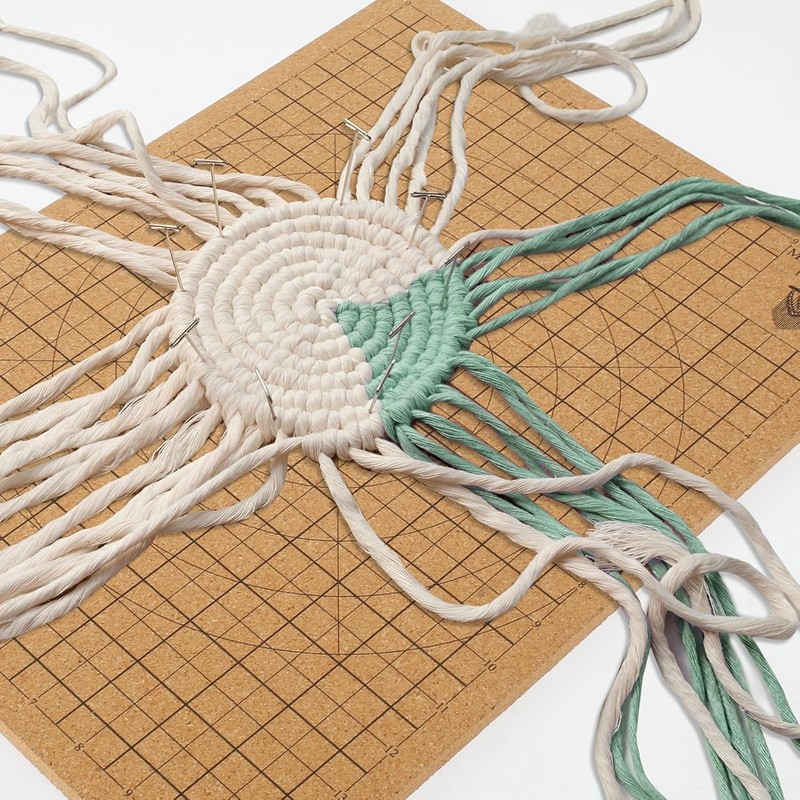 Tiardey Macrame Project Board 7x7in Double Side Macrame Project Board