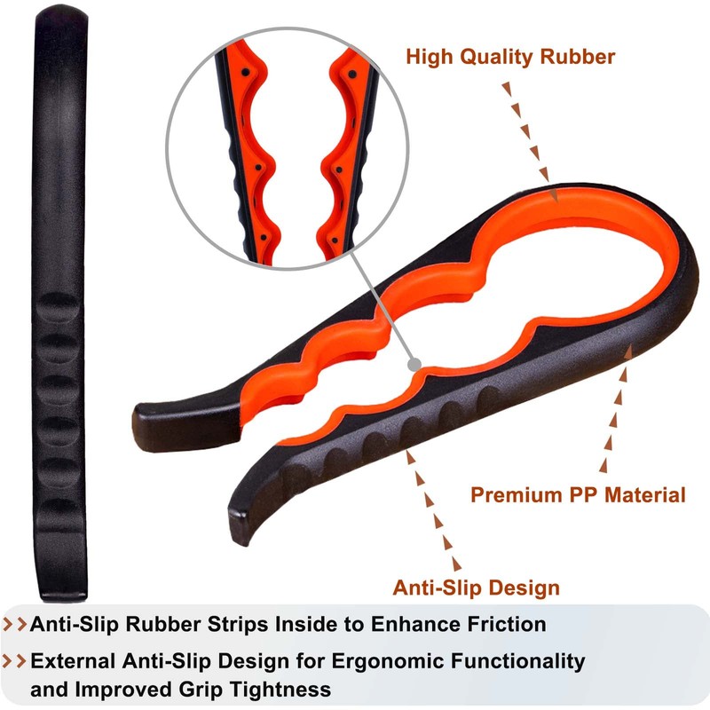 Bloss Jar Opener Bottle Opener for Seniors,Weak Hands and Arthritis,Black