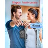 Shoneep Anniversary Engraved Keychain for Boyfriend & Husband, Anniversary Keychain