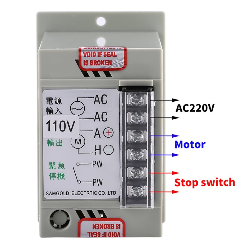 Sunicon DC Motor Speed Controller, Input AC 110V 24V‑90V Output