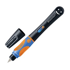 Pelikan griffix® Füllhalter für Rechtshänder, Neon Black, mit Laser-Gravur, Ergonomisches Schreiblernsystem