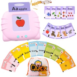 QuTZ ABC Flash Cards for Toddlers 2-4, Autism Toys, Speech Therapy Educational Cards with 272 Words for Boys and Girls