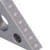 Aladeno Triangle Ruler, Aluminum Alloy Right Angle Ruler, 45/90 Degree,