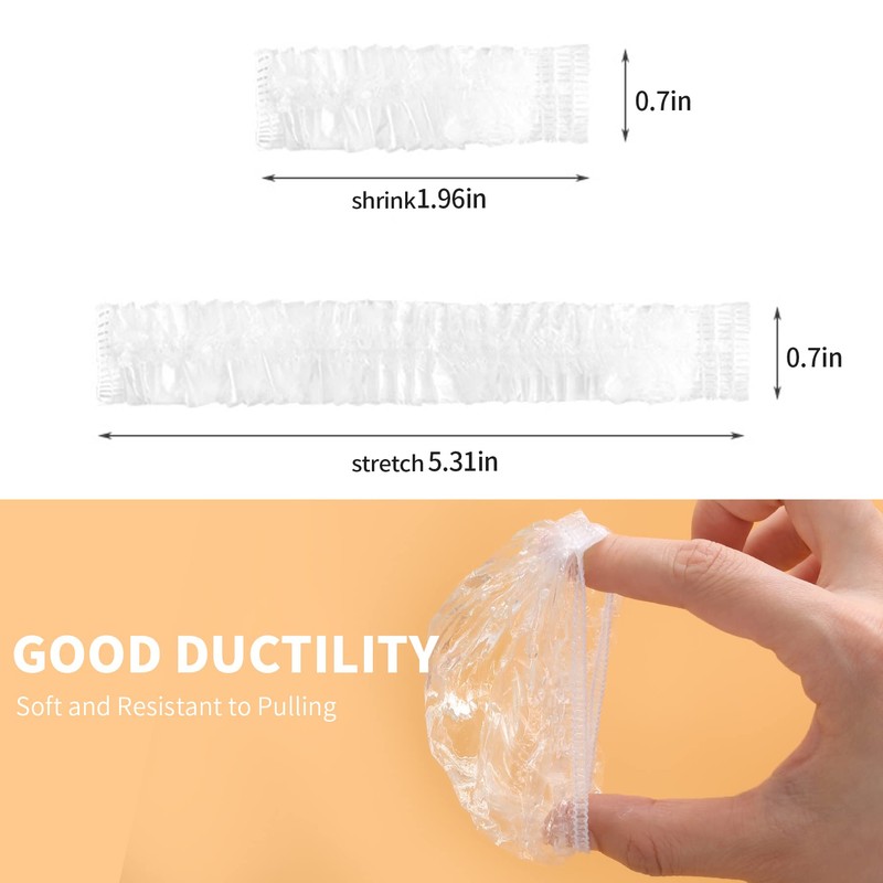 WOSHOP 200 Pack Shower, Bathing,Ear Covers Clear Disposable Ear Protectors