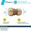SharkBite 3/4 Inch CTS x 3/4 Inch PVC Transition Coupling,
