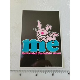 Happy Bunny Sticker, Jim benton, cute, funny.
