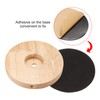 PATIKIL 150mm Wooden Lamp Base, 2 Pack Circular Solid Wooden