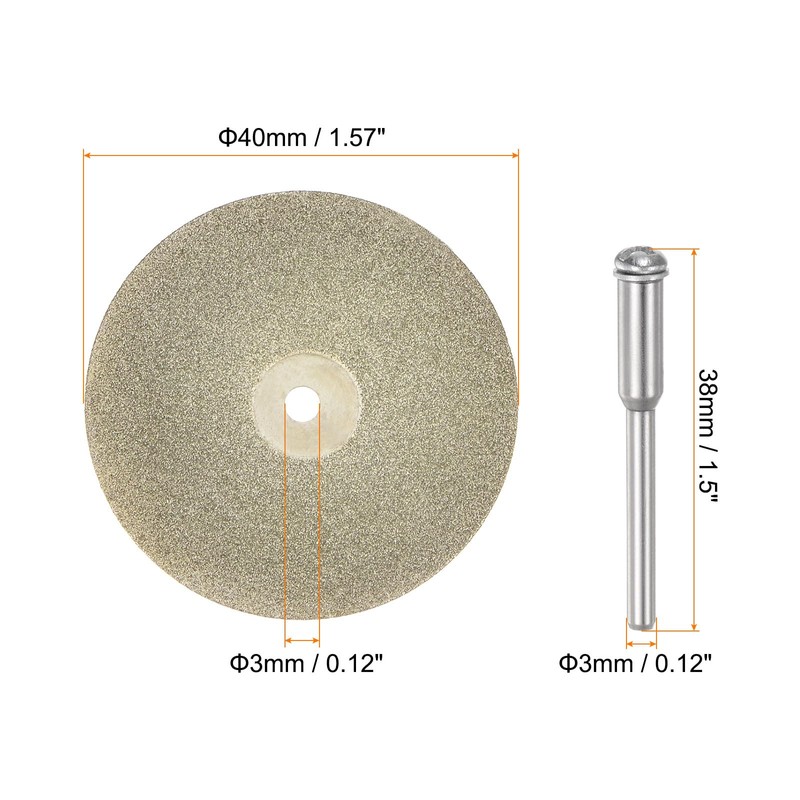 sourcing map 10pcs Diamond Cutting Wheel 40mm Full Sand Diamond
