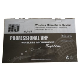 4-Channel Professional VHF Handheld & Lapel/Lavalier Headset Wireless Microphone System with Metal Receiver for Church, Party, Meetings, Conference (2 Handheld & 2 Bodypack)