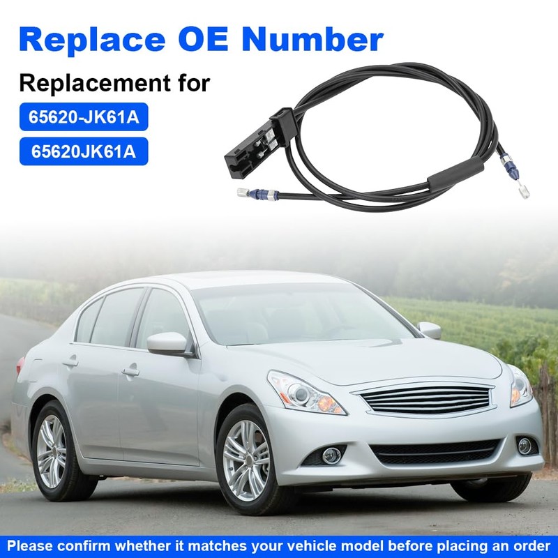 WMPHE Hood Release Cable Replacement for 65620-JK61A 65620JK61A Compatible with