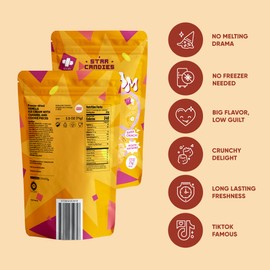 Star Candies Freeze Dried Ice Cream Vanilla Caramel Cookie | No Melting Freeze Dried Candy | Crunchy & Delicious Camping Food | Premium Astronaut Ice Cream | No Added Sugar | (2.5 oz)