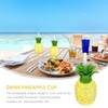 Garneck 4pcs Pineapple Drinking Cups with Lid and Reusable Straw