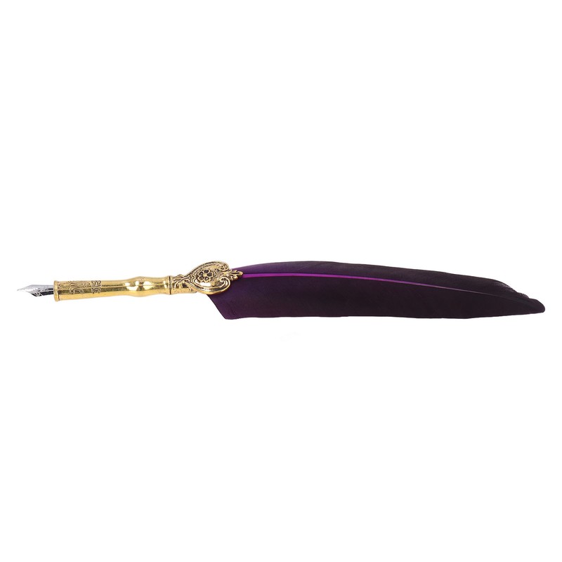 Feather Pen Exquisite Vintage Elegant Stainless Steel Smoothly Writing Wear