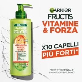 Garnier Fructis Vitamine&Forza, 10in1 Fortifying Leave-in Treatment for Fragile and Breakage-Prone Hair, for 10 Times Stronger Hair, 400 ml