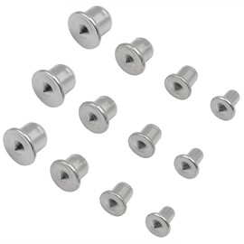 12pcs Dowel Centering Pins Set，4 Size 1/4in , 5/16in , 3/8in and 1/2in Dowel Tenon Center Transfer Plugs Set, Woodworking Alignment Tool Drill Center Points Marker