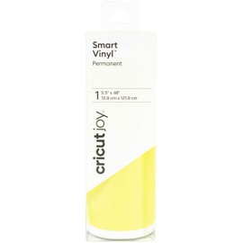 Cricut Smart Permanent Vinyl (5.5in x 48in, Tennis Ball) for Joy machine - matless cutting for shapes up to 4ft, & repeated cuts up to 20ft
