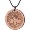 DEMMEX Solid Copper Tree of Life Pendant Necklace, 2.5mm Thick,