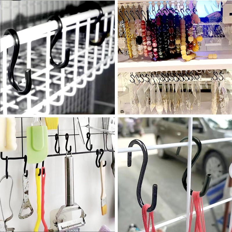 100 Pcs Mini S Hooks for Hanging, 1/2 Inch S