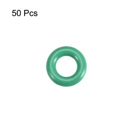 uxcell Fluorine Rubber O-Rings, 6mm OD 3mm ID 1.5mm Width FKM Seal Gasket for Machinery Plumbing, Green, Pack of 50