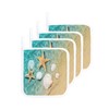 4 Pack Pot Holders Heat Insulation Hot Pads, Ocean Starfish