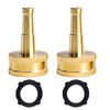 Hourleey 2Pack 2" Jet Sweeper Brass Nozzle for Garden Hose,