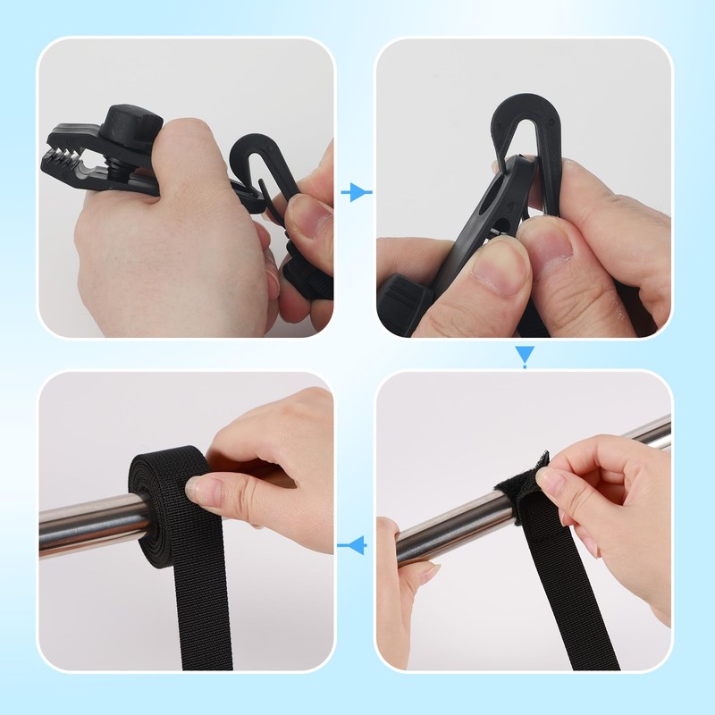 24pcs Pool Solar Cover Reel Attachment Kit, Inground Above Ground