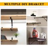 Closet Rod Bracket, Heavy Duty Shelf Bracket with Rod Holder,
