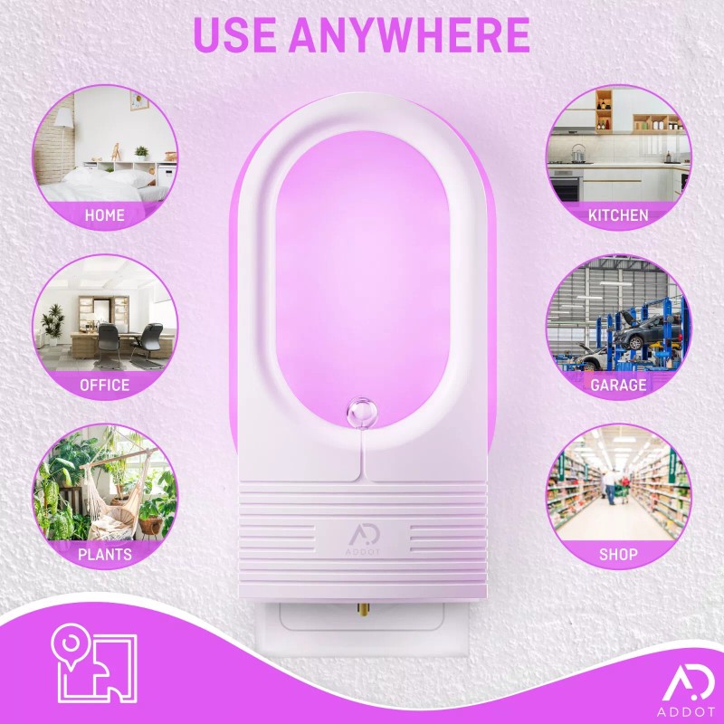 ADDOT Flying Insect Trap 395 nm Wavelength Tech, 5 Sticky