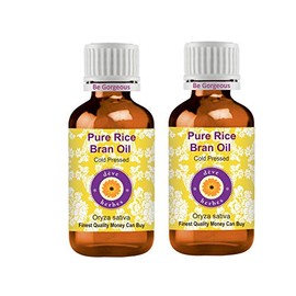 dve herbes dve herbes Pure Rice Bran Oil (Oryza Sativa) Cold Pressed (Pack of Two) 100ml X 2 (6.76 oz)