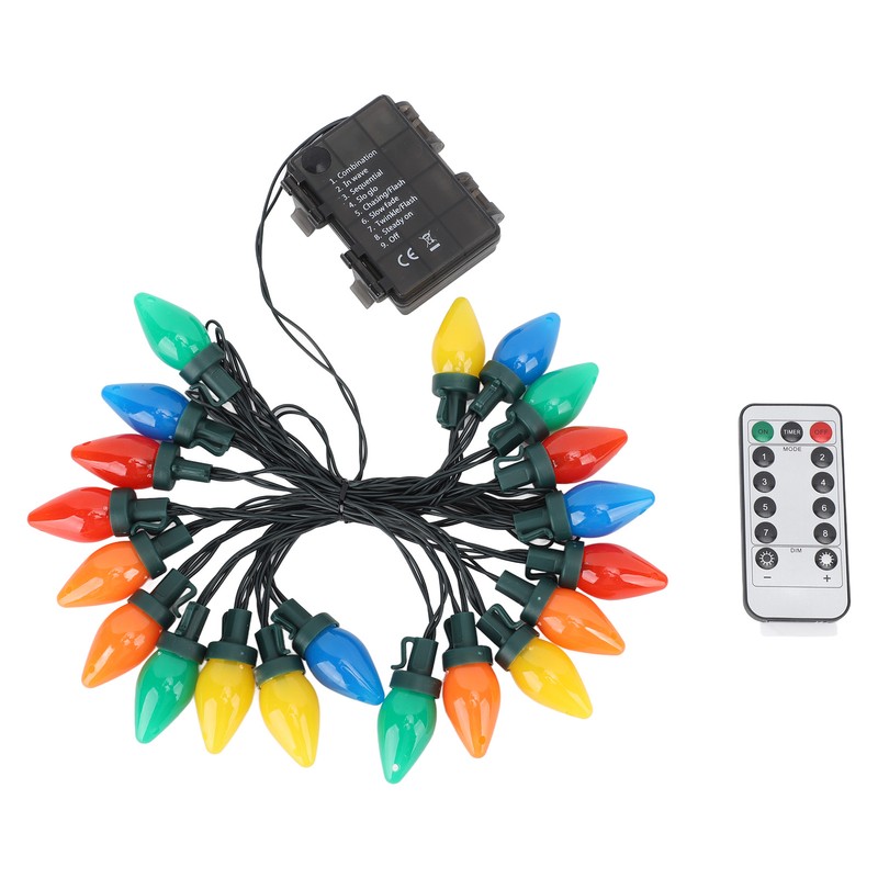 C9 LED Christmas String Lights 16.4ft 20 LED Waterproof C9