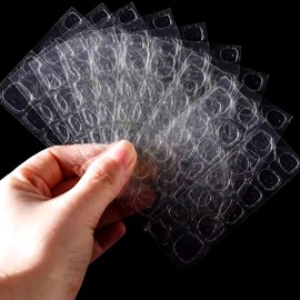 Nail Adhesive Tabs Nail Glue Stickers Press on Nail Breathable Waterproof Moisture - Proof Transparent Jelly Sticky Tabs 3colors 12sizes 600pcs Double Sided for False Nail Tips for Nail Art (g4, 1)