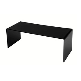 Marketing Holders 11”W x 4”H Riser Rack Counter Boutiques Display Top Advertise Shelf Stand Market Showcase Wedding Raise Collectibles Platform Black Trophies Trinket Acrylic Shoes Jewelry