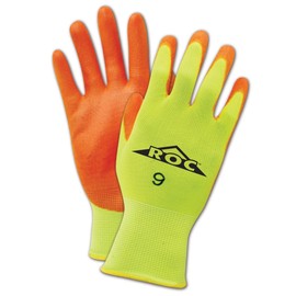 MAGID Dry Grip Nylon Mechanic Work Gloves, 12 PR, Polyurethane Coated, Size 9/L, Reusable, Automotive, 13-Gauge (HV144)