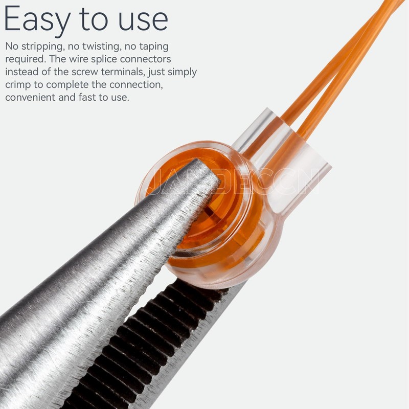 JANDECCN 200pcs Waterproof Telephone Wire Connector, Gel-Filled UY Butt Splice