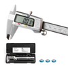 SCITOOLS Vernier Scale Stainless Steel, 5.9-inch, Semi-Metallic, LCD Display, ABS