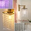 Shenmoyl Set of 2 Crystal Battery Operated Wall Sconce,Rechargeable Wall