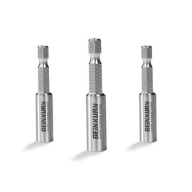 Geinxurn 2Inches Stainless Screwdriver Bit Holders, 3PACK Extension Socket Drill Bit Magnetic Holder Hex Shank Quick-Change Drill Bit Guide
