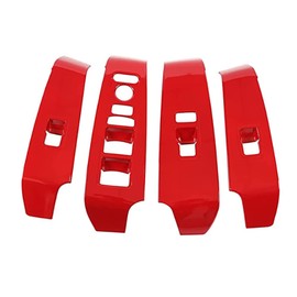 KACEPAR Door Window Control Panel Cover Trim, Door Armrest Panel Cover Door Lock Switch Trim, Compatible with Honda Civic 11th Gen 2022, Red