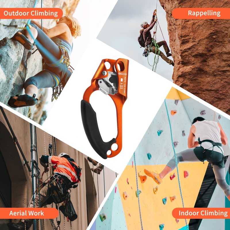 NewDoar Left Hand Ascender Rock Climbing Tree Arborist Rappelling Gear