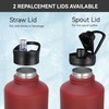 HASLE OUTFITTERS Half Gallon Insulated Water Bottles 64 oz, Stainless