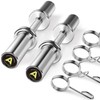 AboveGenius Pair of 16" Olympic Dumbbell Handles, Loadable Dumbbell Bars