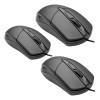 Importeek 3pz Mouse Optico Alambrico Usb Ergonomico Portatil Pc Laptop