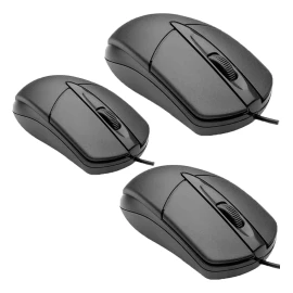 Importeek 3pz Mouse Optico Alambrico Usb Ergonomico Portatil Pc Laptop